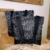 Taška na zips - čierno biele mesto - veľká